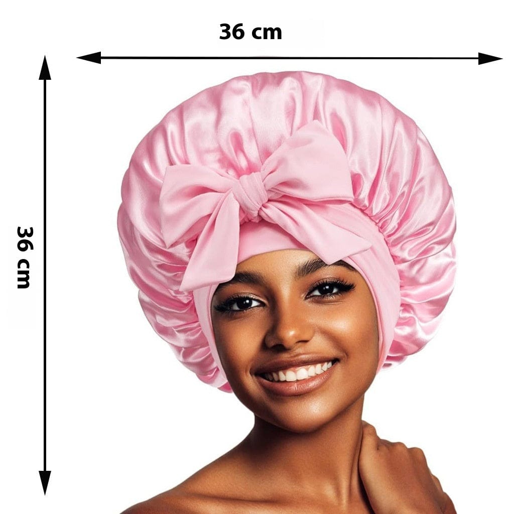 Smooth-Night by Silkivo Premium™ (Hair Bonnet with Magic Tie Band)