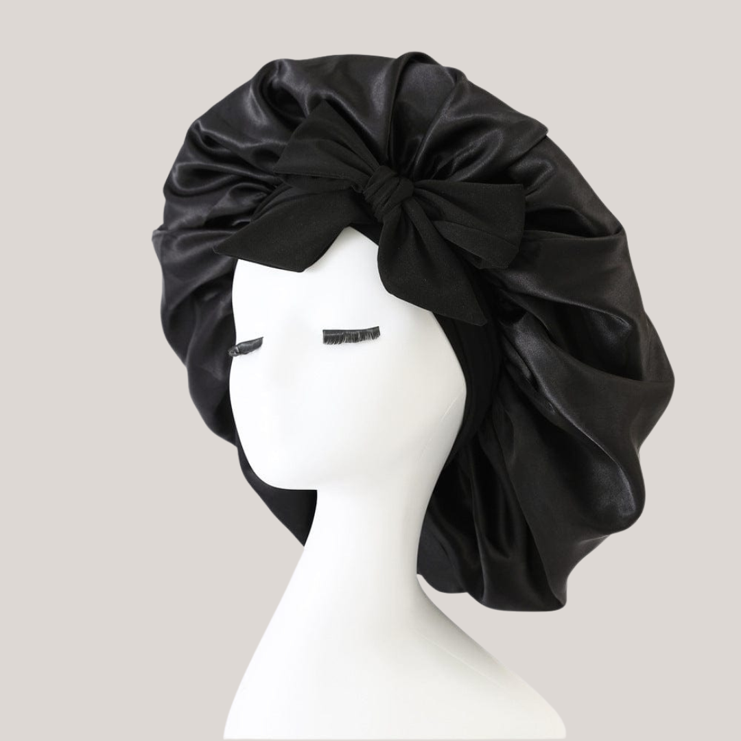 Smooth-Night by Silkivo Premium™ (Hair Bonnet with Magic Tie Band)