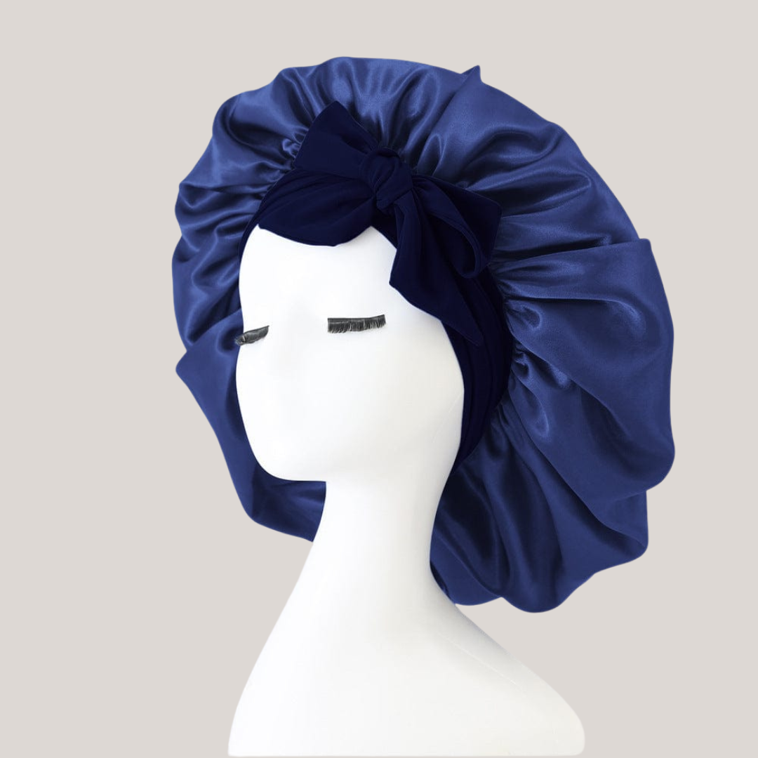 Smooth-Night by Silkivo Premium™ (Hair Bonnet with Magic Tie Band)