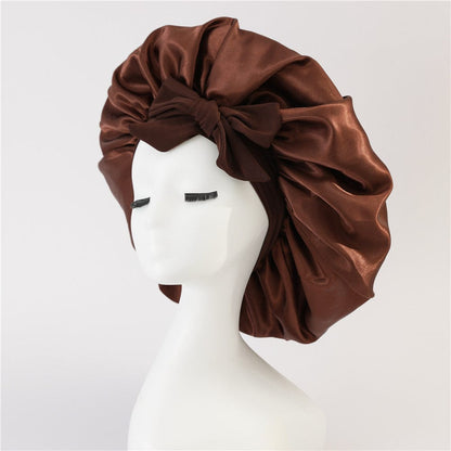 Smooth-Night by Silkivo Premium™ (Hair Bonnet with Magic Tie Band)