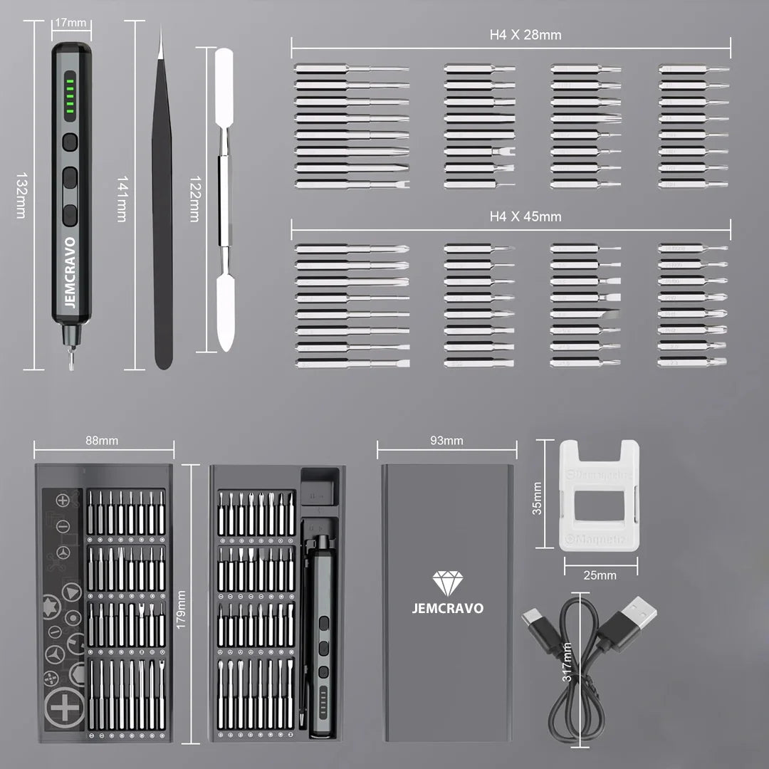 68-In-1 Precision Electric Screwdriver Set